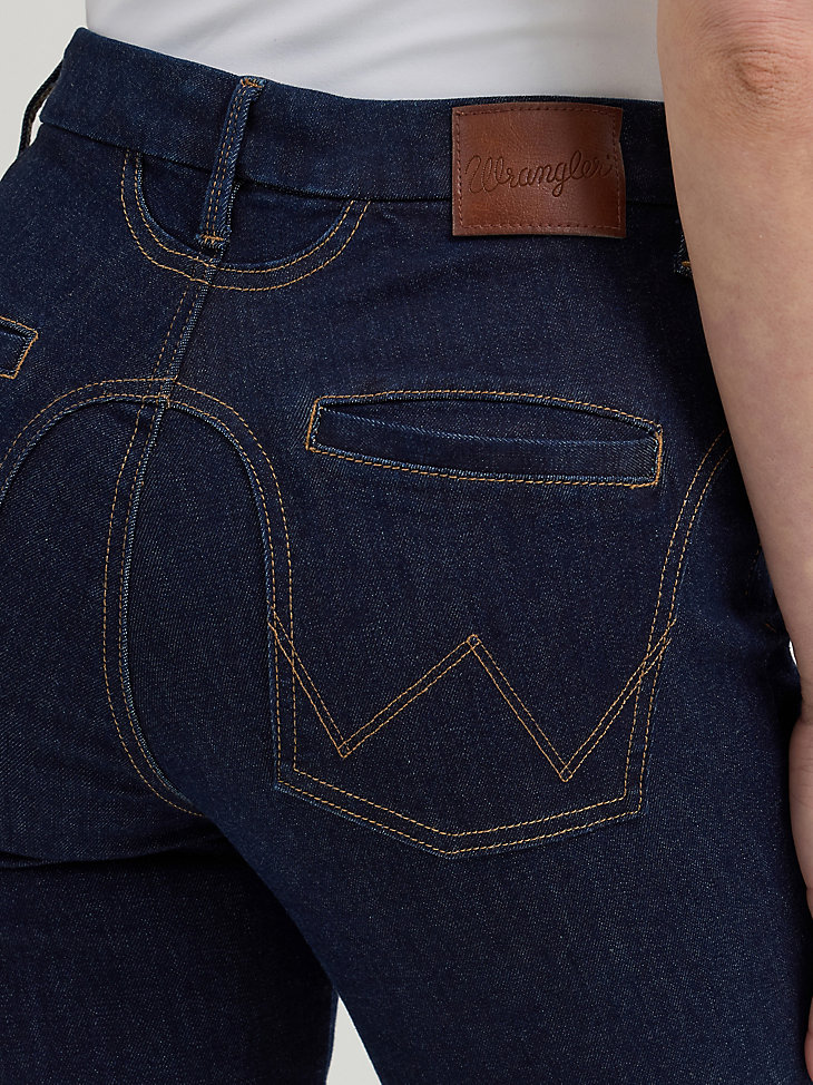 vaqueros acampanados de tiro alto wrangler bespoke para mujer adalyn