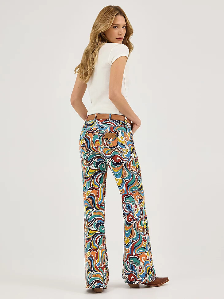 jean acampanado estampado para mujer latigo print
