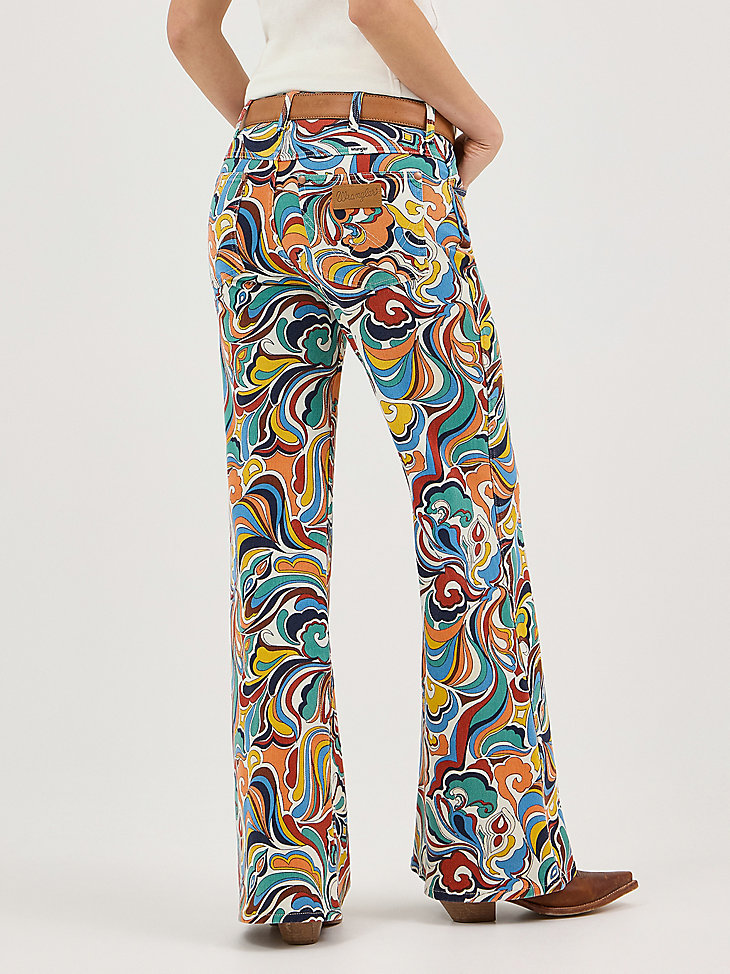 jean acampanado estampado para mujer latigo print