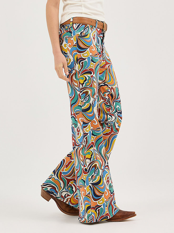 jean acampanado estampado para mujer latigo print