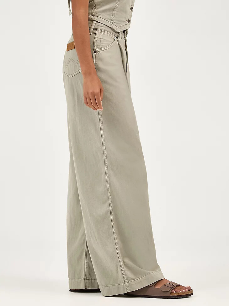 pantalón plisado para mujer