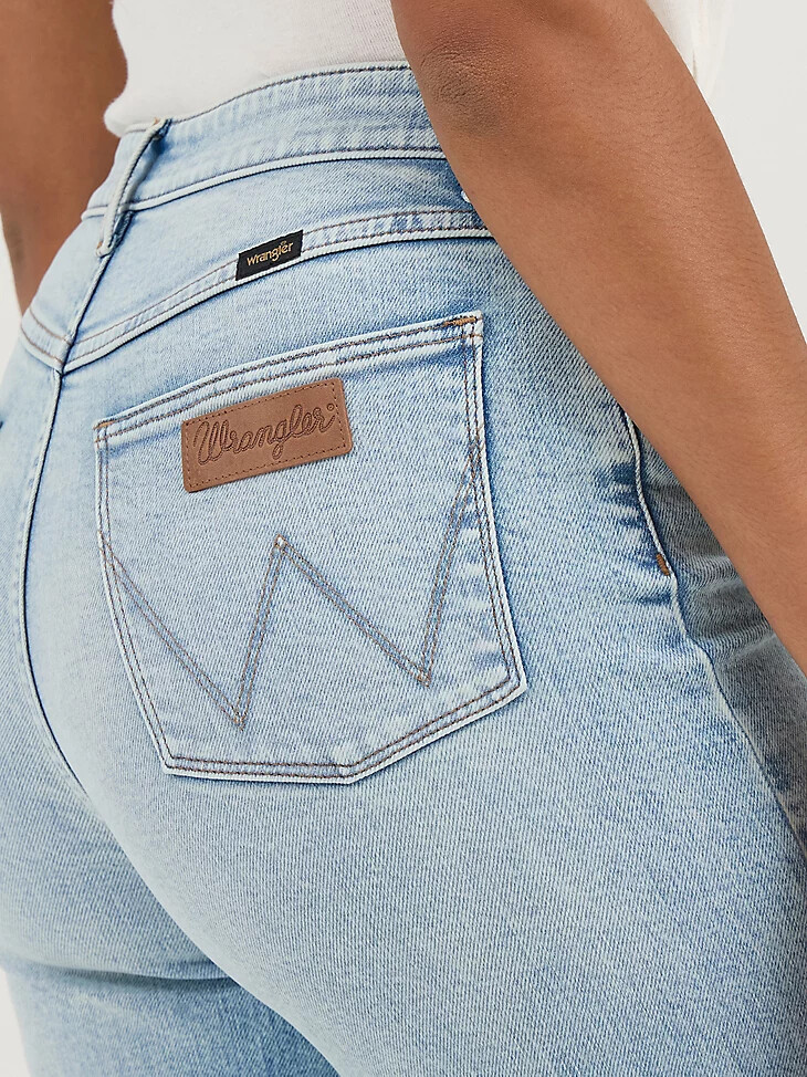vaqueros de tiro alto y pierna ancha para mujer oasis