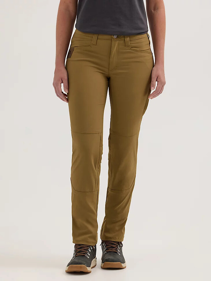 pantalón de trabajo técnico multitemporada wrangler riggs workwear para mujer color canguro