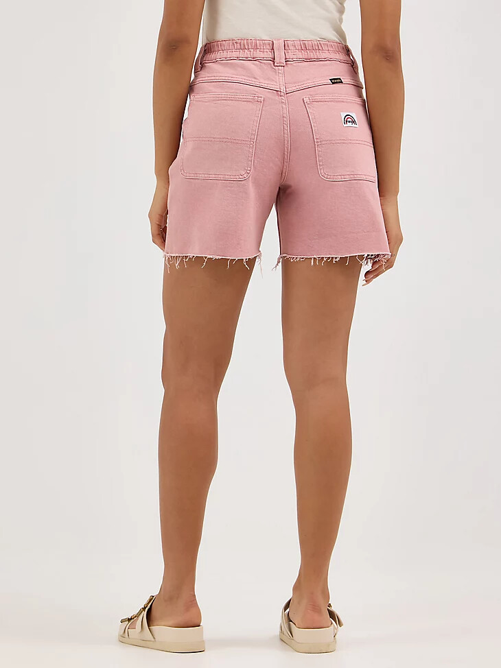 pantalón corto de carpintero de tiro alto para mujer sunset