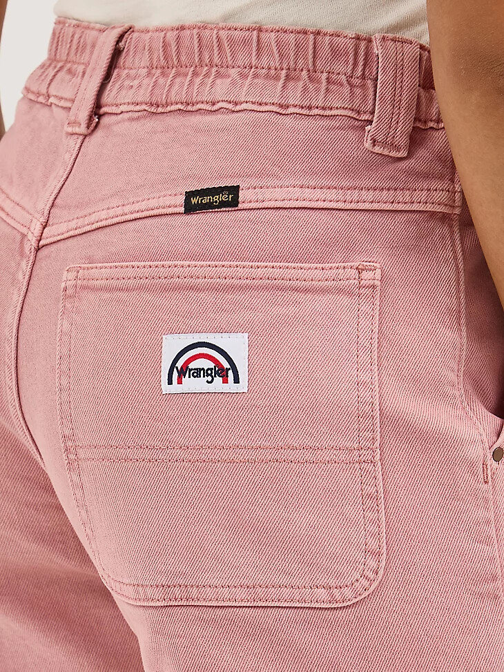 pantalón corto de carpintero de tiro alto para mujer sunset