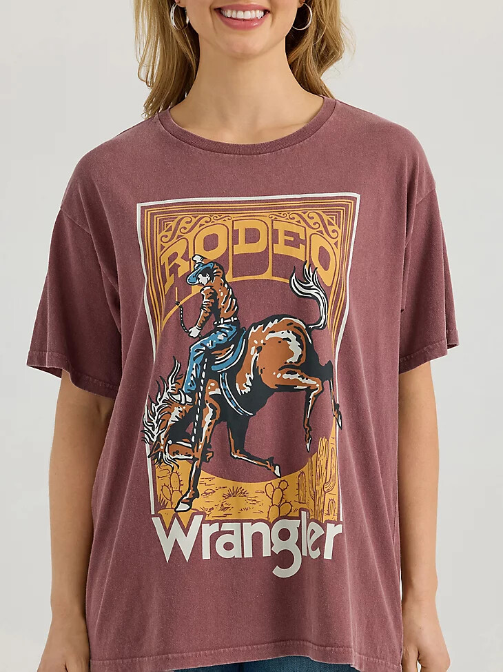 camiseta holgada con lavado ácido para mujer wild ginger