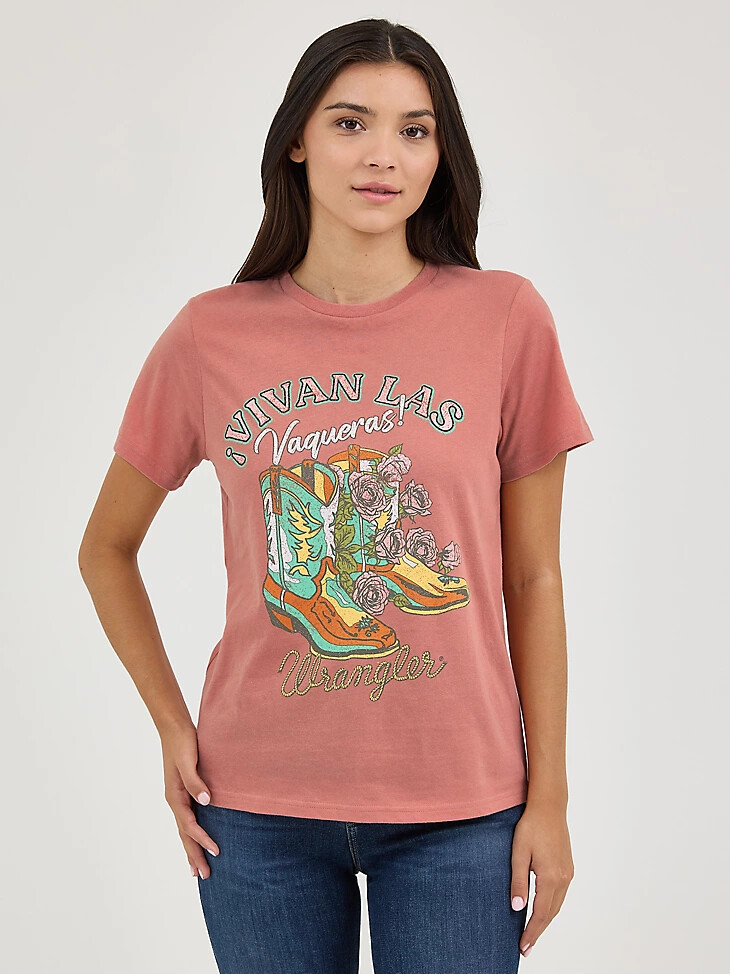 women8217s wrangler vivan las vaqueras tee cameo brown