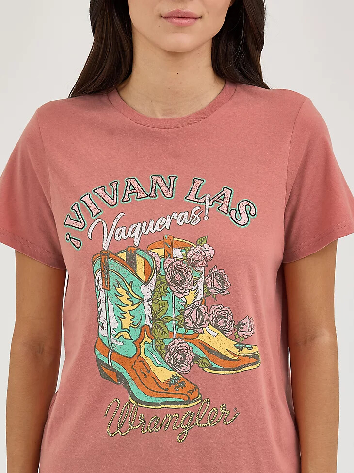 women8217s wrangler vivan las vaqueras tee cameo brown