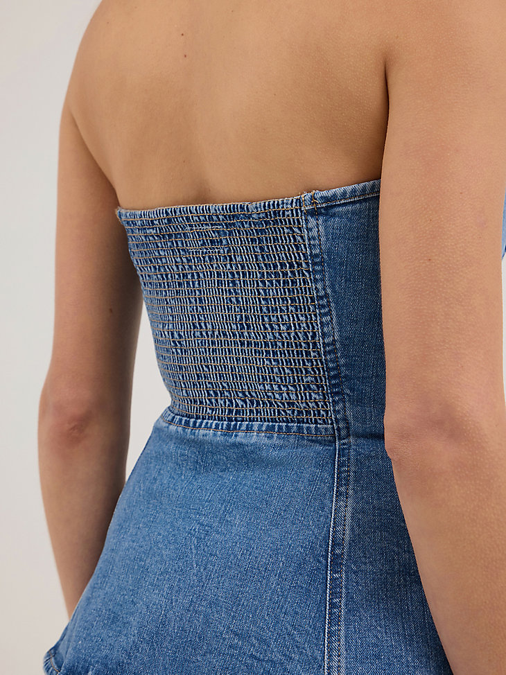 bustier vaquero para mujer wrangler rugged