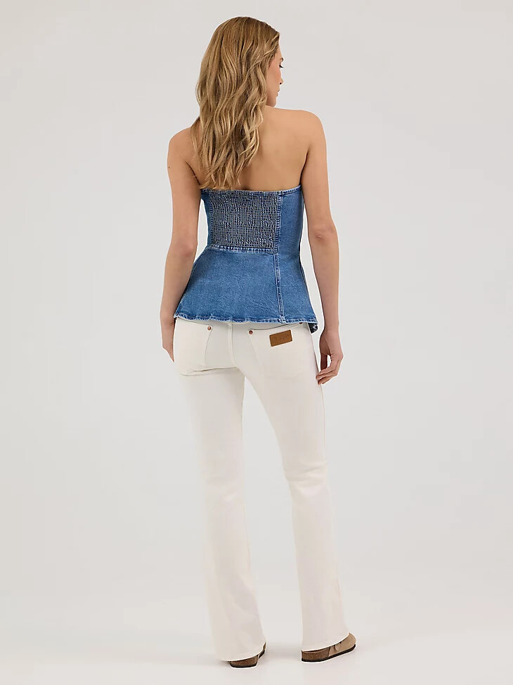 bustier vaquero para mujer wrangler rugged
