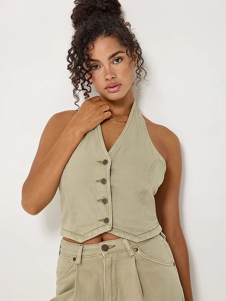 chaleco halter para mujer
