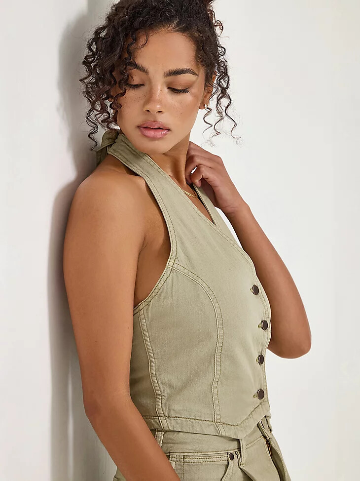 chaleco halter para mujer